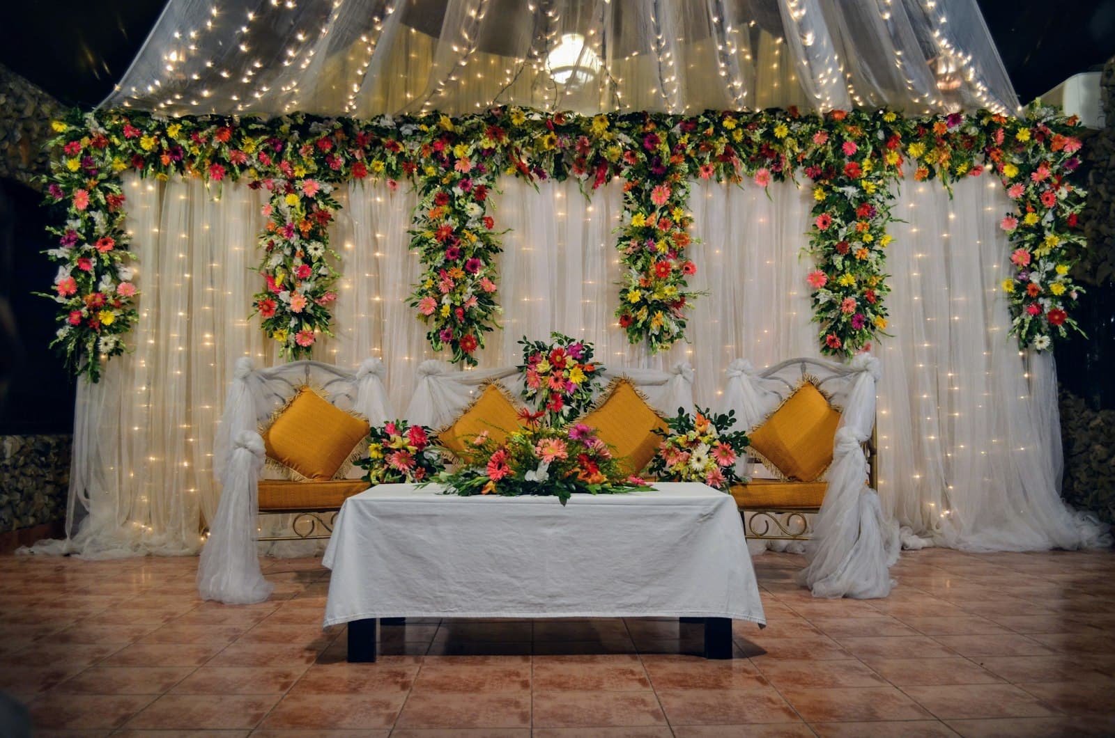 Haldi backdrop — daylight
